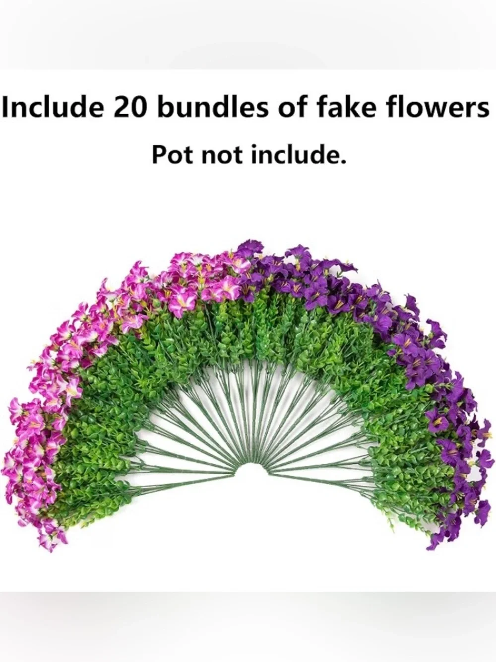 20 Bundles Faux Morning Glory Artificial Flowers for Outdoors, SEALED PACKAGE